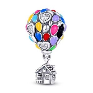 New S925 UP balloon house pandora style charm